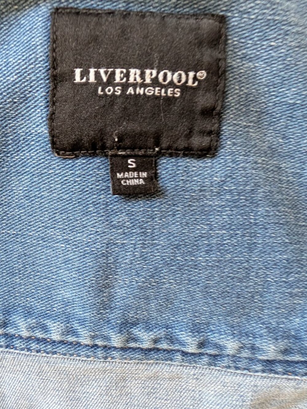 Liverpool Frayed Edge Denim Stretchy Comfort Jacket 3\4 sleeve length Size S - Picture 4 of 8